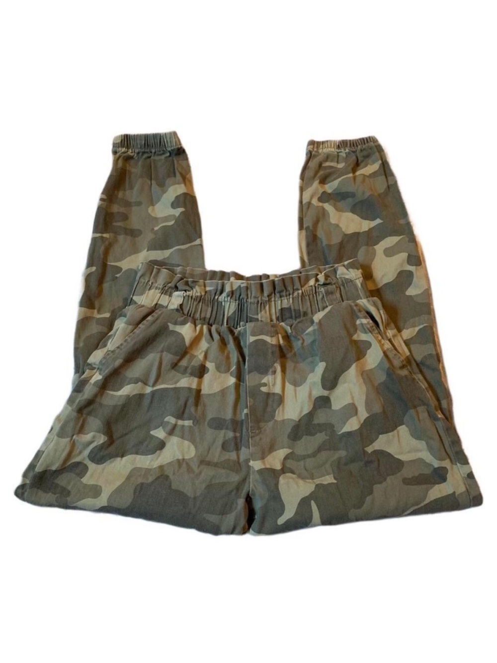 Vintage Y2K Green & Khaki Camouflage Jogger Pants
